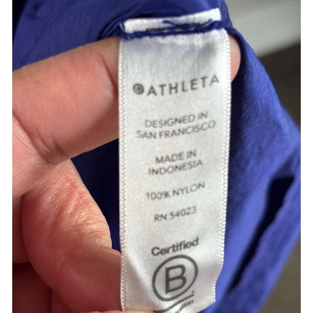 Athleta Womens Canopy Parachute Maxi Dress Poseidon V-Neck Pockets Blue Size XS - Picture 10 of 10